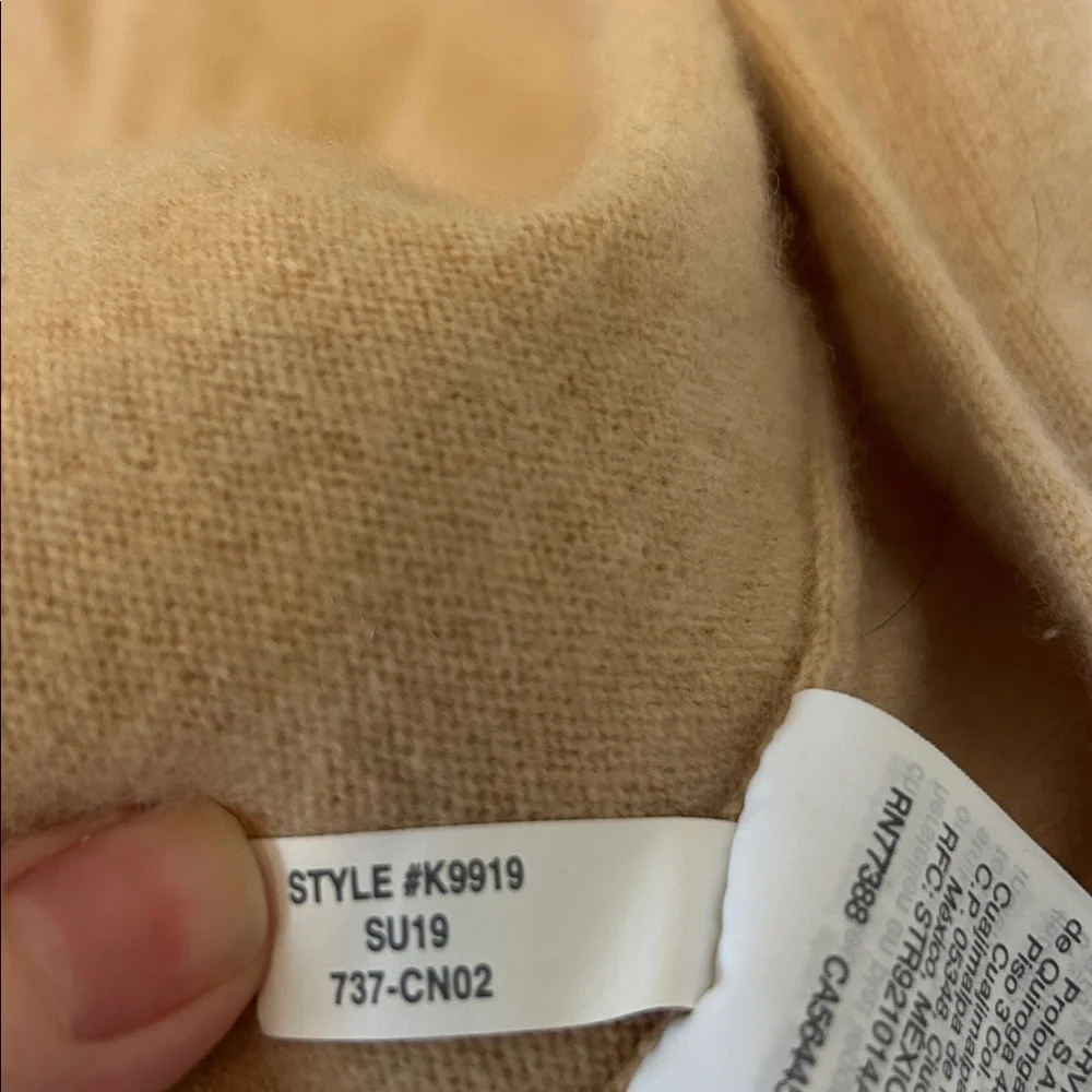 J. Crew Camel 100% cashmere camel Open Front Cardigan - Picture 5 of 6